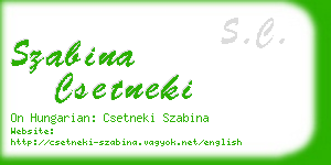 szabina csetneki business card